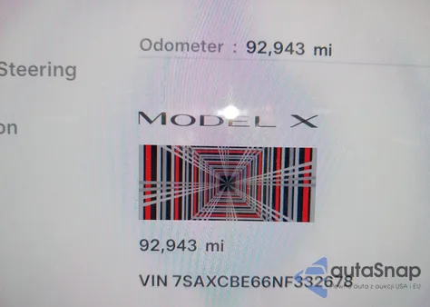 2022 Tesla Model X Plaid Tri Motor All-Wheel Drive from USA, damaged, VIN 7SAXCBE66NF332678